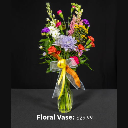 Floral vase priced at $29.99